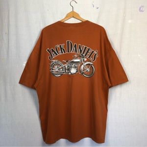 2004 Jack Daniels orange motorcycle tee